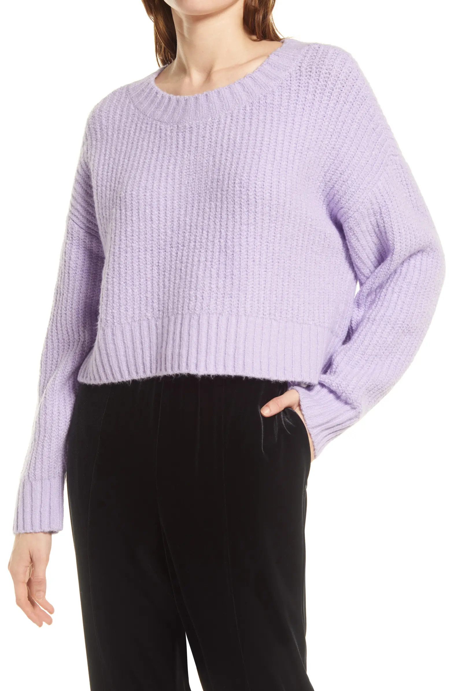 Boxy Cotton Blend Sweater | Nordstrom