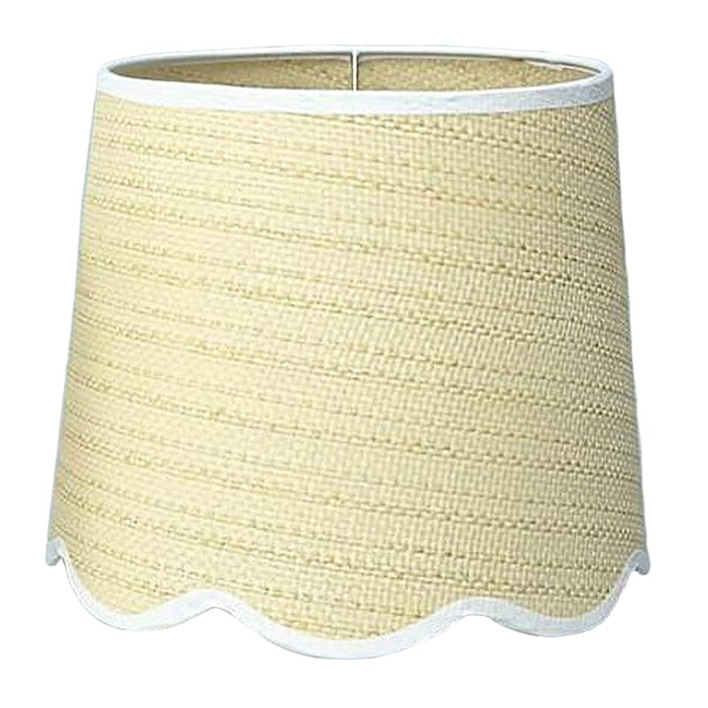 Natural Rattan Scalloped Small Table Lamp Shade, 9x11x9 | At Home