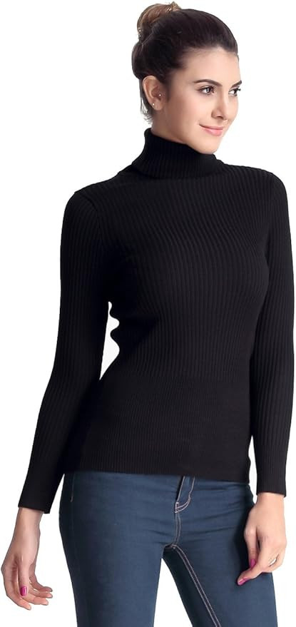 PrettyGuide Women's Ribbed Turtleneck Long Sleeve Sweater Tops | Amazon (US)