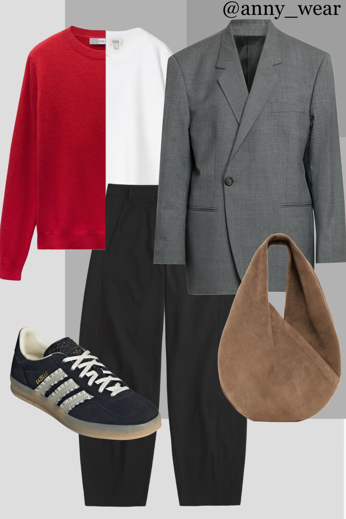 Mastering the art of transitional layering for the office!
This combo is my go-to for unpredictable temps. Start with a simple white tee, add a pop of color with the red cardigan, and finish with a structured grey blazer for that polished look. The sneakers keep it comfortable all day long!

White tee
Red sweater 
Grey blazer 
Black pants 
Brown bag
Red cardigan 
White tshirt 
Black trousers 
Black sneakers 
Work outfit 2025 
capsule wardrobe workwear 
work ootd
workwear capsule
winter work outfit
spring office outfits
summer work outfits
smart casual office outfits 
casual office outfits 
smart casual workwear
casual work outfits
office casual 
casual work top
casual workwear 
city break 
womens work outfits
spring casual work outfit 
jeans work outfit 
work pumps 
work wear style 
work wearing 
casual workwear 
work wear style 
сapsule wardrobe fall
casual suit outfit 
teacher outfit 
midsize work outfit 
womens work pants
black work pants 
size 8 influencer
capsule wardrobe 
work lunch outfit 
affordable fashion 
interview outfit 
lunch outfit 
lunch date outfit
Work outfit ideas 
office wear for women 
womens work clothes 
blouses for work
womens work pants 
work skirts for women 
work jacket for women 
corporate outfits
work accessories for women 
work jewelry 
work booties 
womens work bags
blazer outfits
blazers for work 
workwear elegant outfit 
work сapsule wardrobe 
comfortable office shoes 
work tote bag
workwear with sneakers 

#LTKstyletip #LTKbeauty #LTKU #LTKshoecrush #LTKitbag 

#LTKSaleAlert #LTKFindsUnder100 #LTKOver40