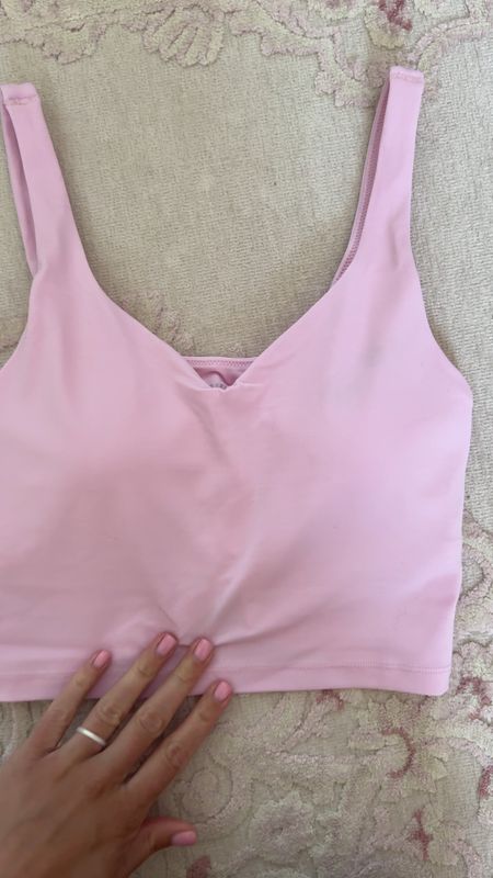 On sale! Pink aerie buttery soft workout top 
Has removable padding 


#LTKfitness #LTKsale #LTKsummer
