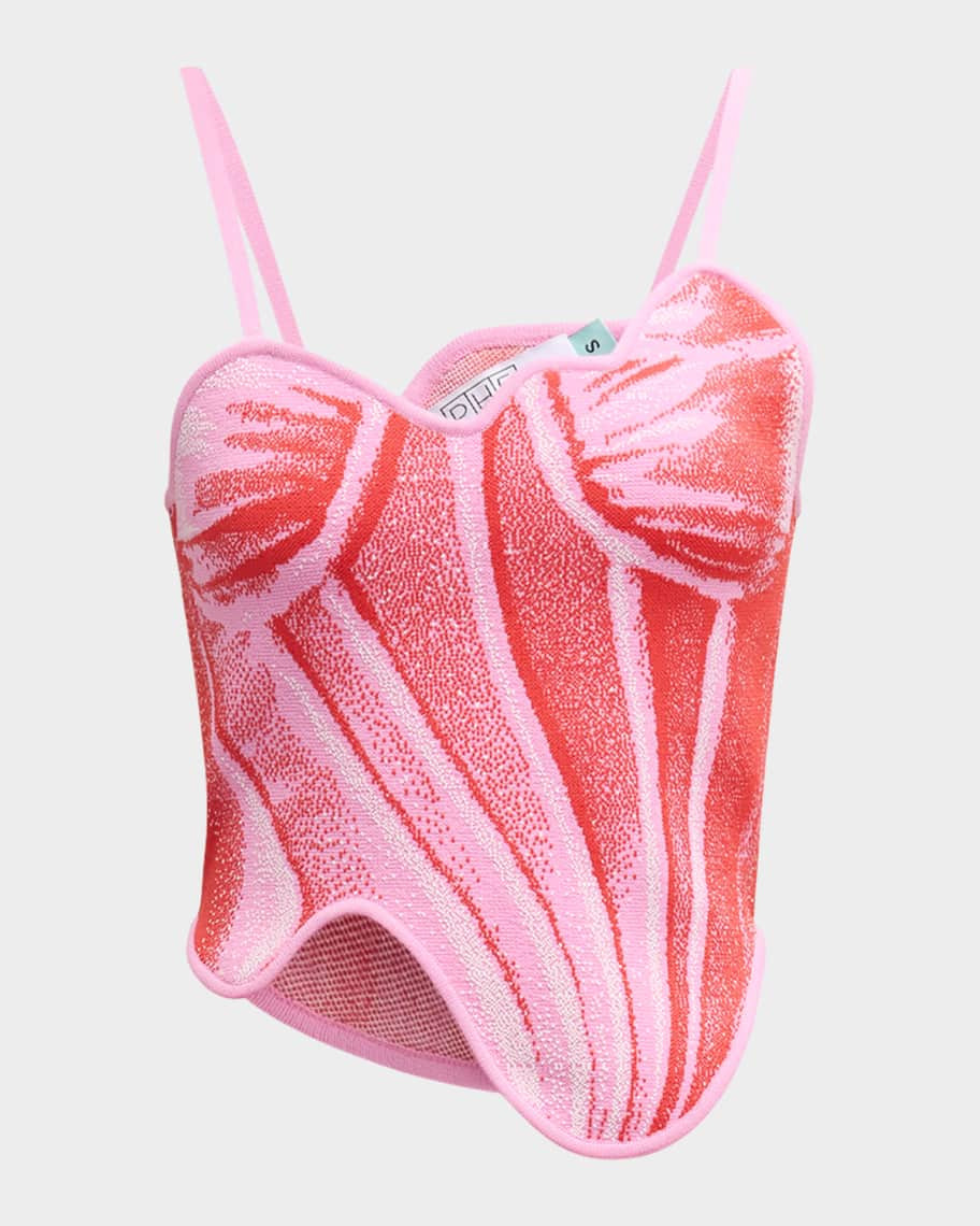 PH5 Camellia Denim-Print Tank Top | Neiman Marcus