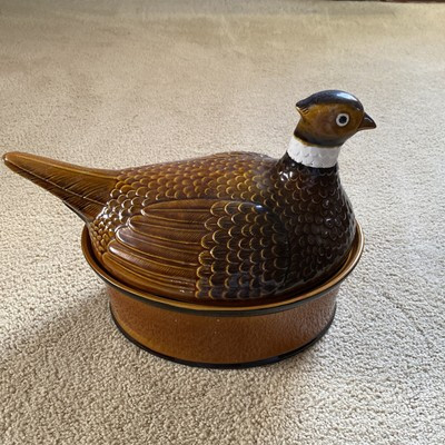 Secla Portugal Pottery Large Pheasant Covered Casserole Dish With Lid | eBay US