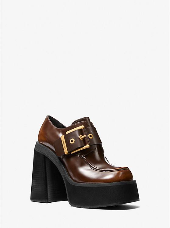 Colby Burnished Leather Platform Loafer | Michael Kors US