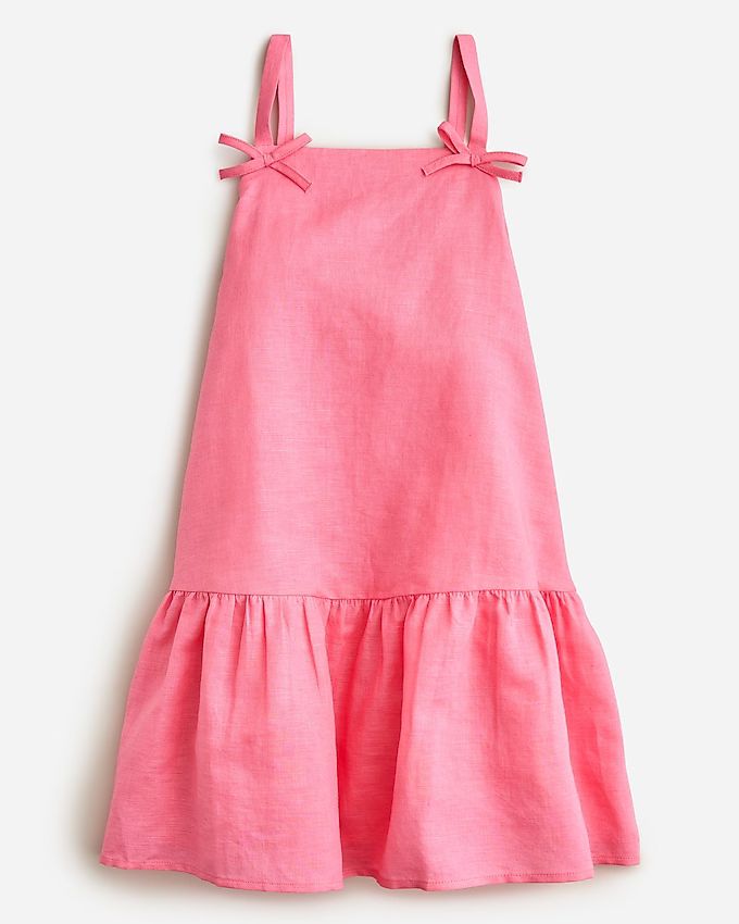 Girls' drop-waist dress in linen-cotton blend | J.Crew US