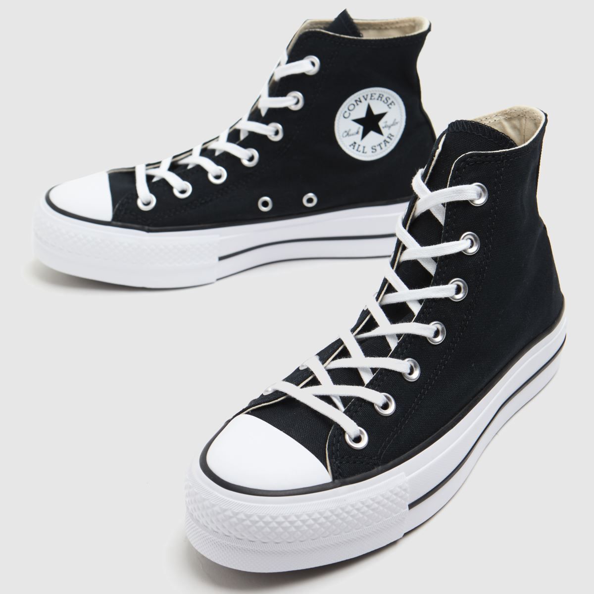 Converse black chuck taylor all star lift hi trainers | Schuh Ireland