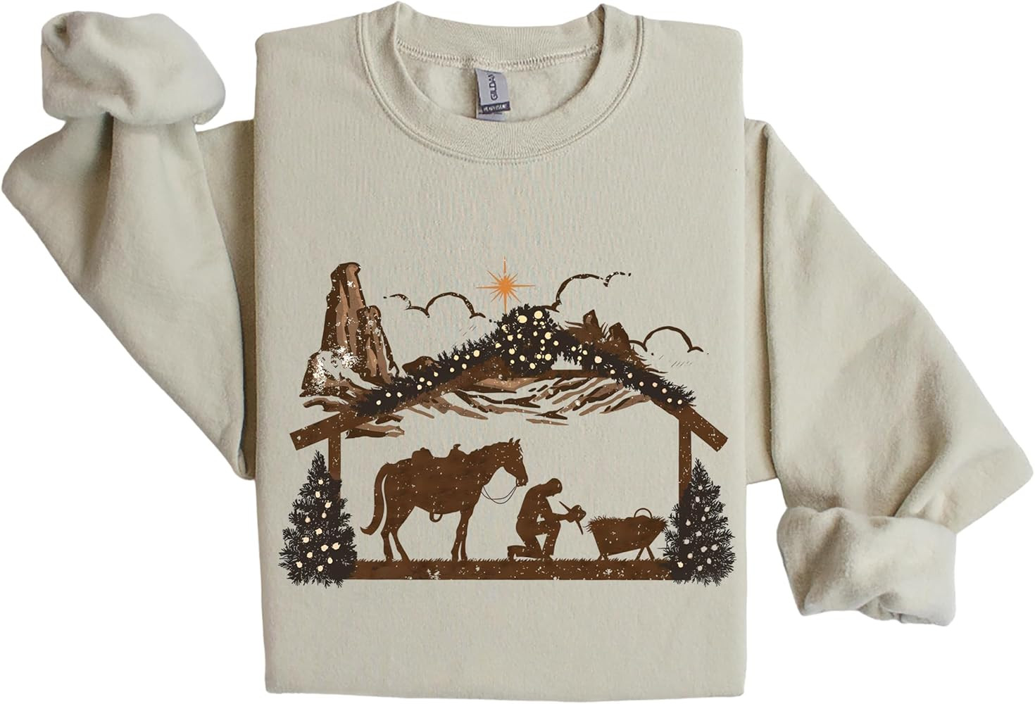 Retro Religious Western Cowboy Christmas Shirt, Cowboy Christmas Sweatshirt, for Christian, Howdy... | Amazon (US)
