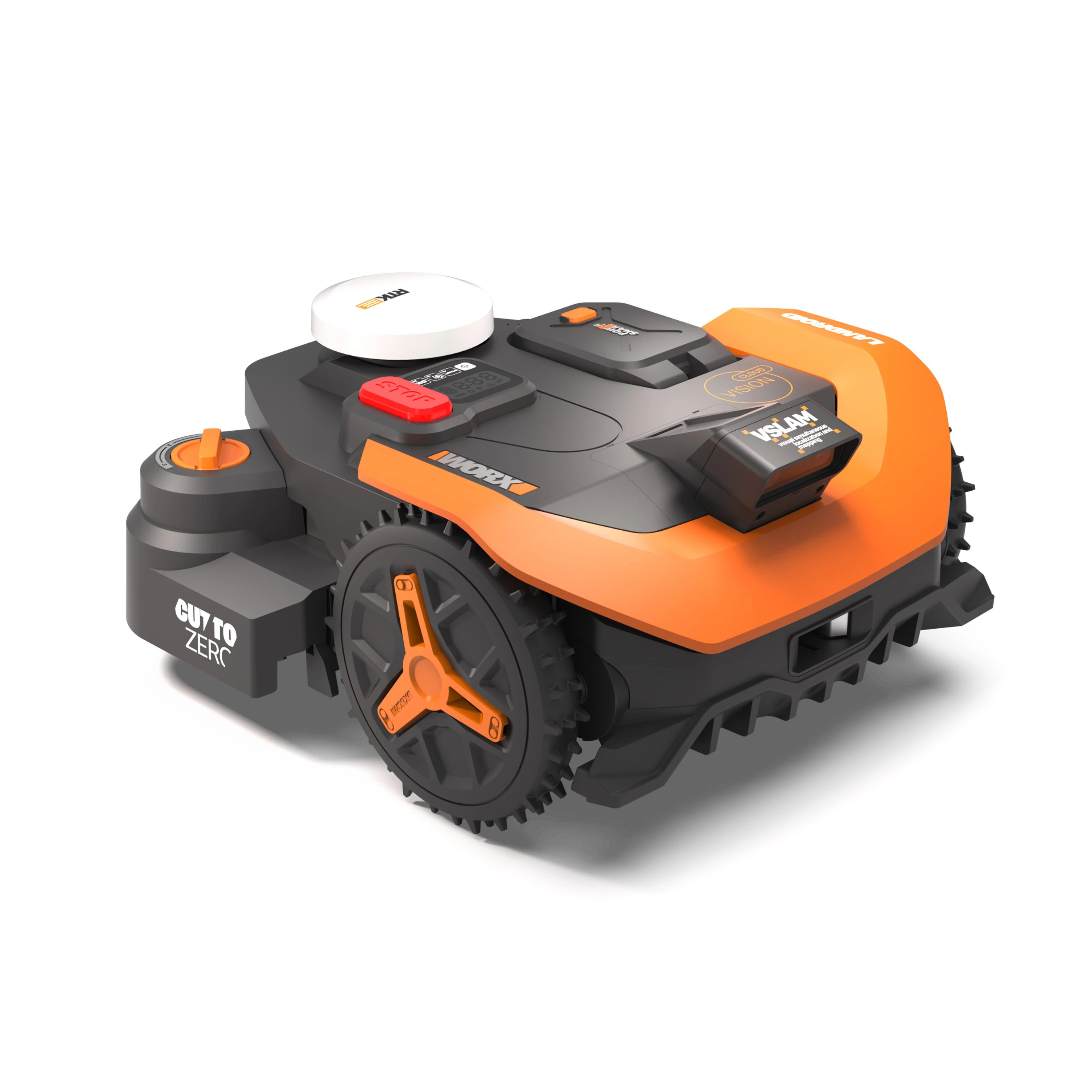 WORX Landroid Vision Cloud with Cut to Edge Attachment Robotic Lawn Mower with GPS Assisted Navigation (1/4 to 1/2 acre) | WR320.1 | Lowe's