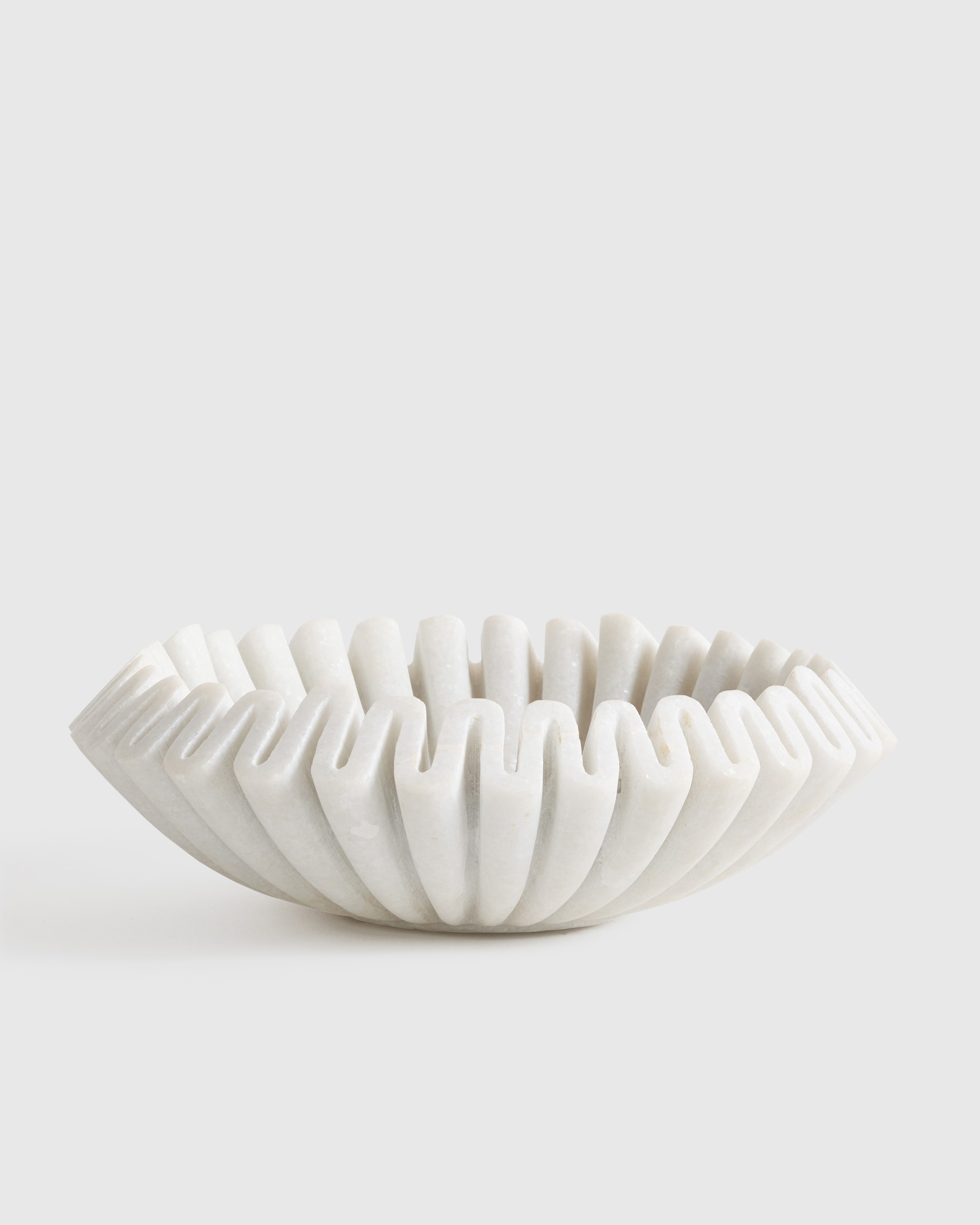 Handcrafted Fluted Marble Decorative Bowl | Quince