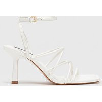 Stradivarius High Heel Strappy Sandals White 8 | Stradivarius (UK)