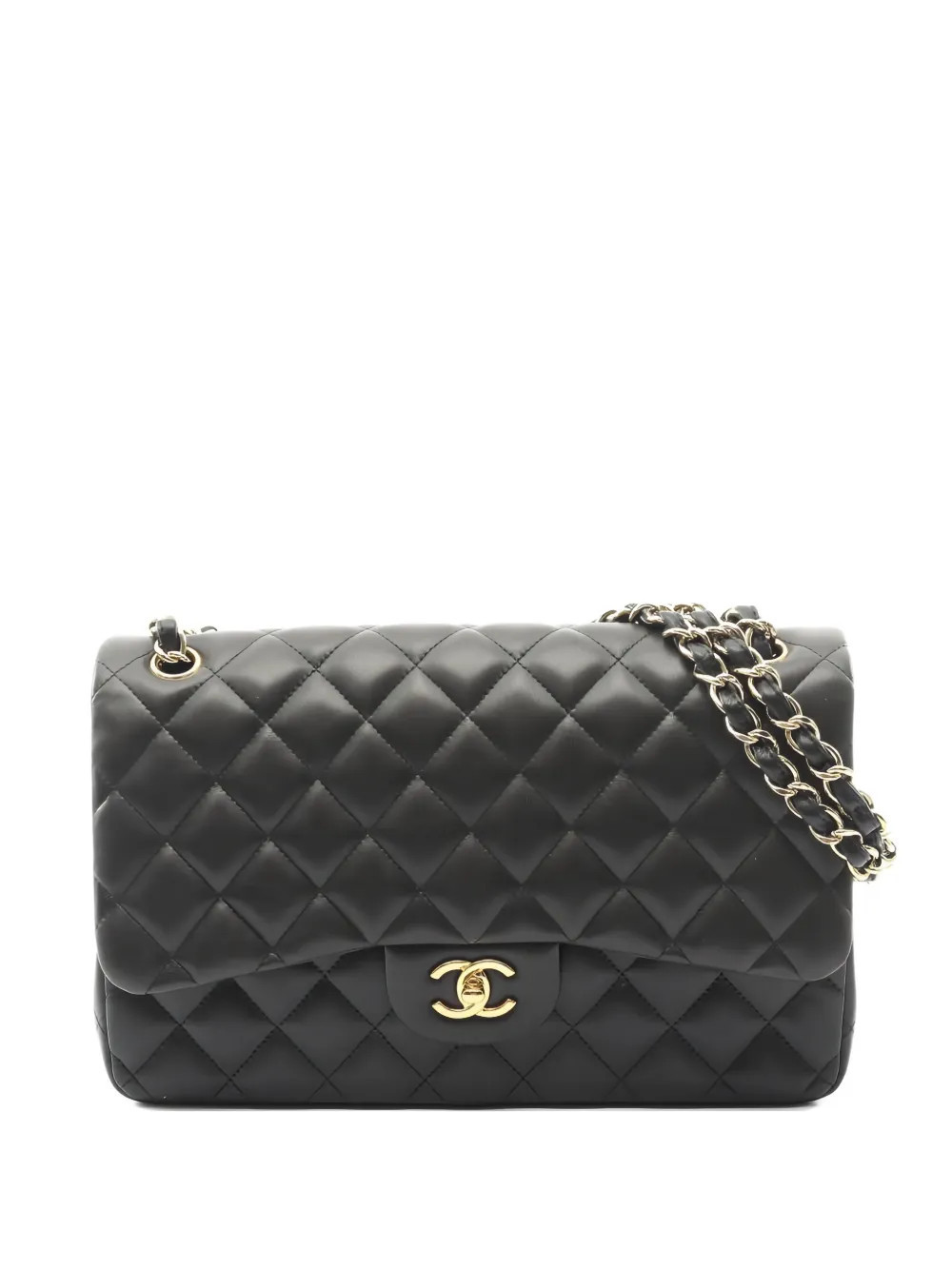 CHANEL Pre-Owned 2011 large 30 Decamatlassé Classic Flap shoulder bag - Black | Farfetch Global