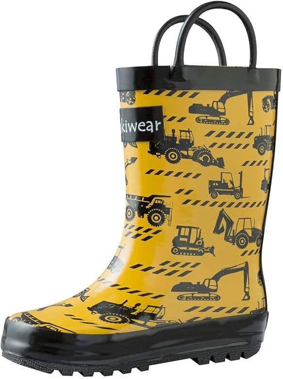 OAKI Kids Waterproof Rubber Rain Boots with Easy-On Handles | Amazon (US)