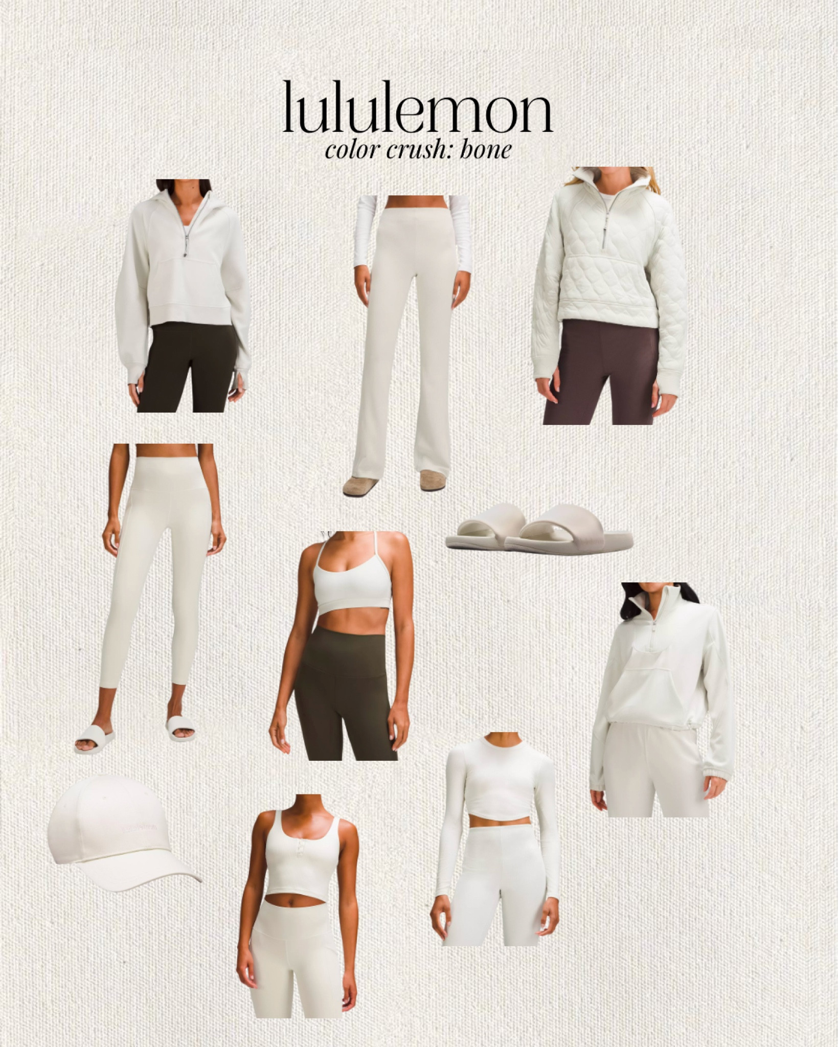 Lululemon new arrivals in the shade bone. This has been my favorite color all year and new styles have been added! 



Gifts for her, gifts for the wellness girl, sports bra, align leggings, slides, baseball cap, quilted jacket, scuba hoodie, softstream lounge set

#LTKfitness #LTKfindsunder100 #LTKfindsunder50
