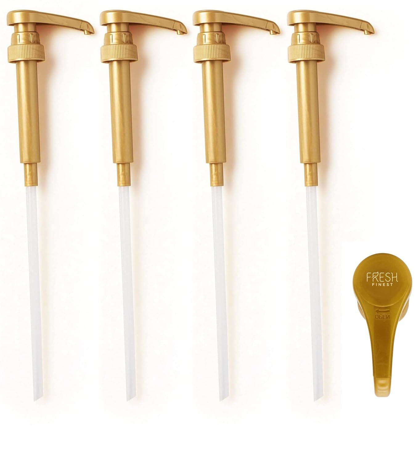 4 Pk Fresh Finest Coffee Syrup Dispenser Fits Torani Syrup Pumps, Davinci, Monin, Jordans Skinny ... | Amazon (US)