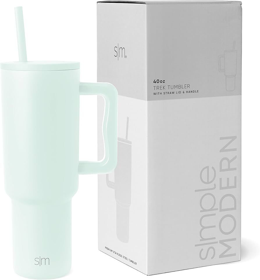 Simple Modern 40 oz Tumbler with Handle and Straw Lid | Insulated Cup Reusable Stainless Steel Wa... | Amazon (US)