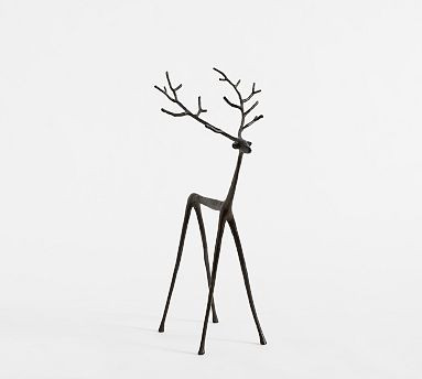 Oversized Standing Sculpted Reindeer | Pottery Barn (US)