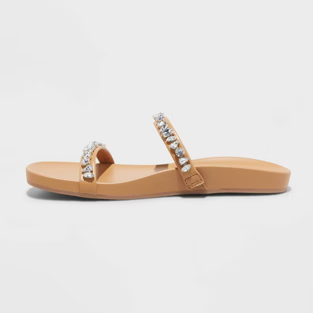 Women's Jacky Embellished Skinny Strap Sandals - A New Day™ | Target
