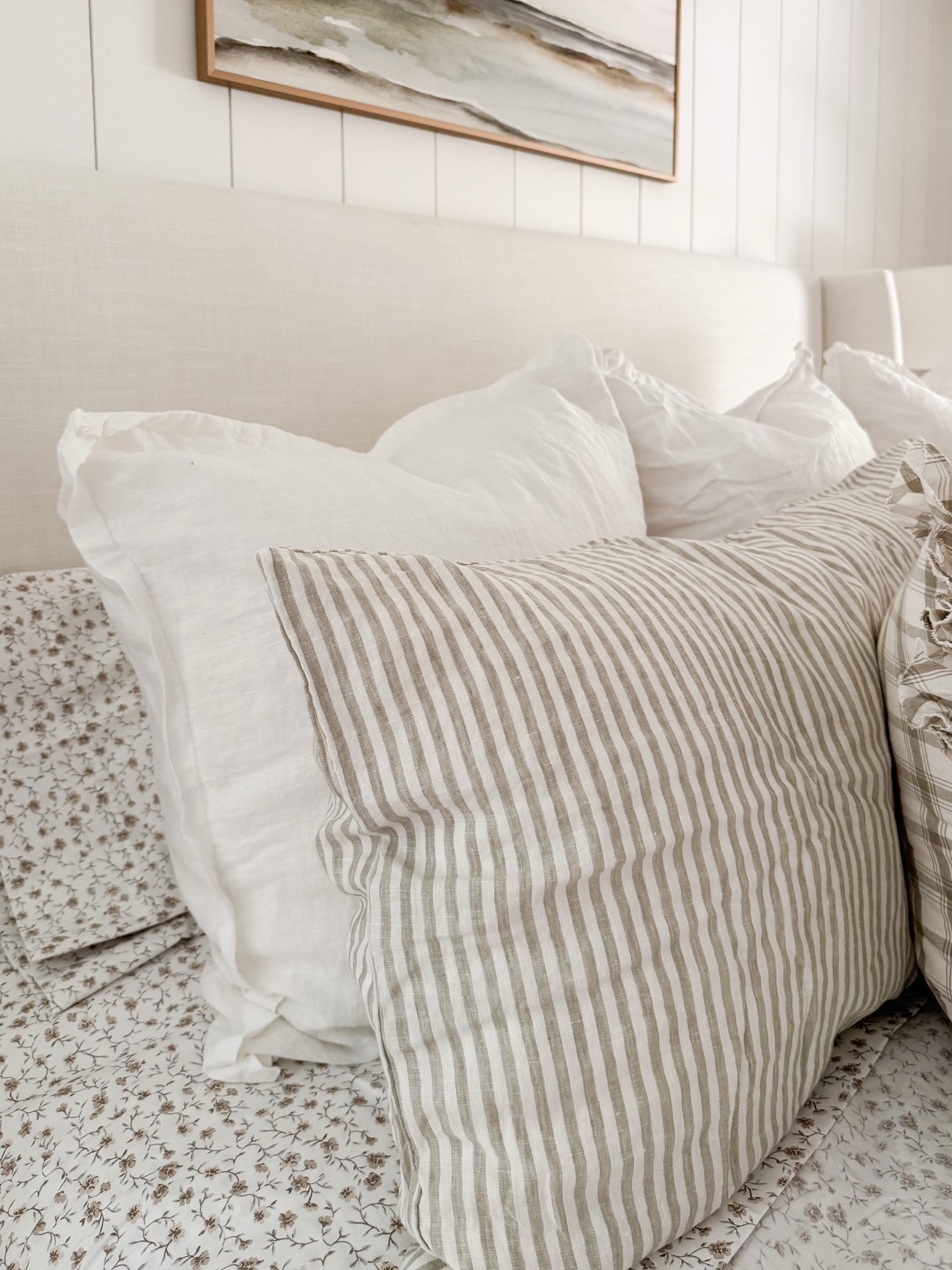 A cozy and welcoming coastal bedroom 🤍 This bedding has the prettiest striped  pattern—and it’s such a great price point! It comes in several color options and washes well.

#LTKHome