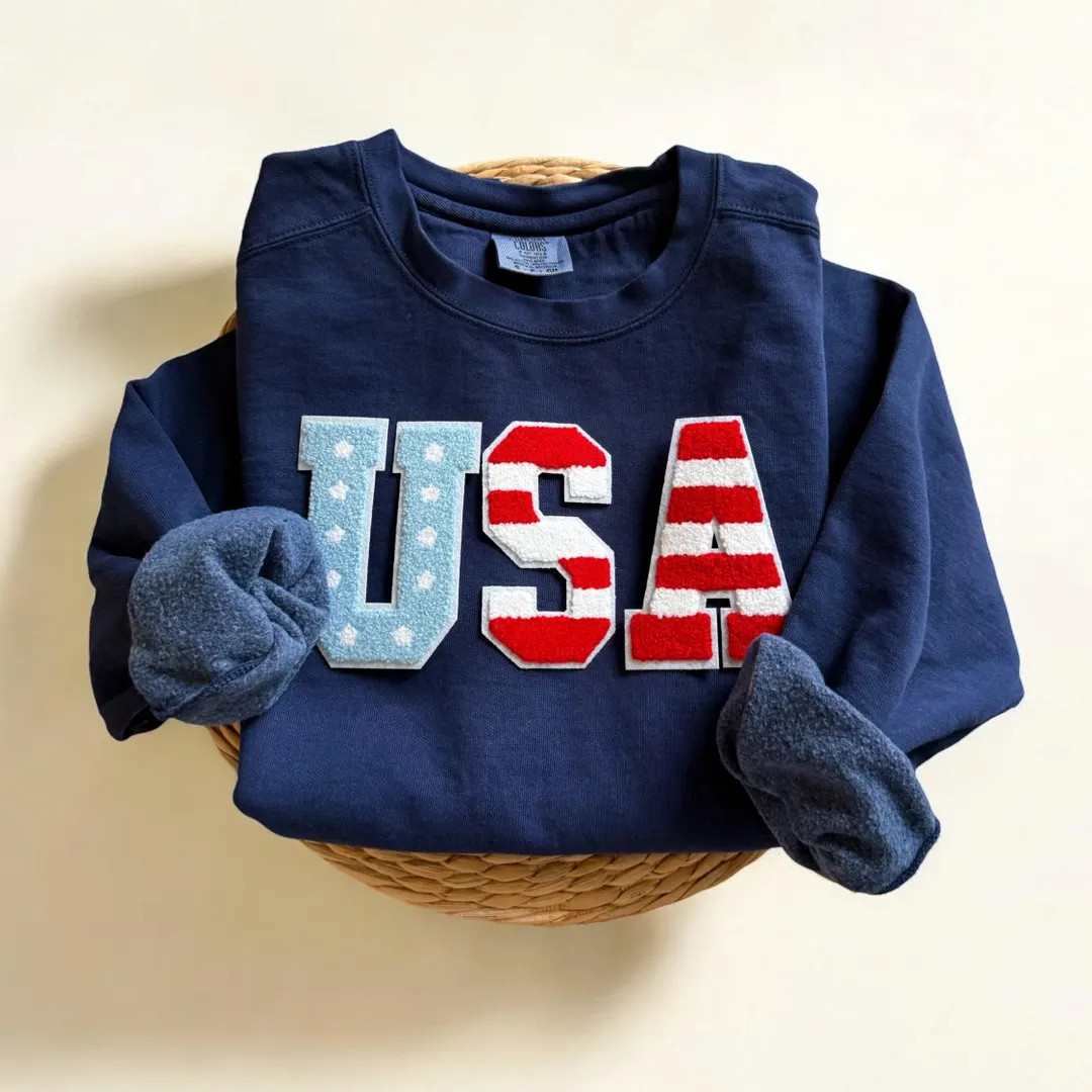 Comfort Colors USA Sweatshirt, American Flag Sweatshirt, 4th of July Sweatshirt,usa Flag Shirt,me... | Etsy (US)