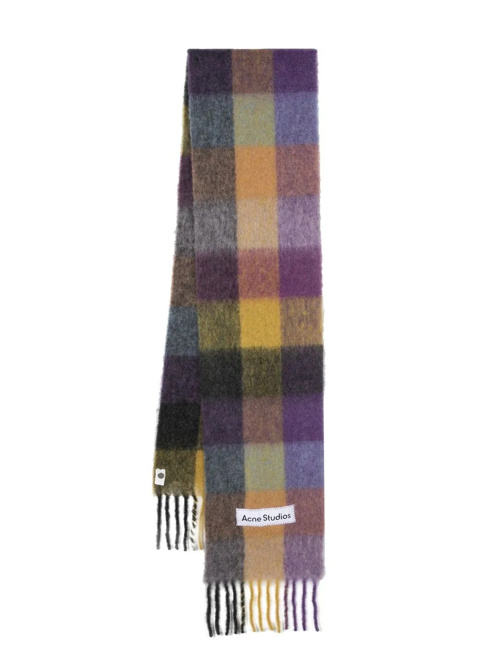 Acne Studios check-pattern Knitted Scarf - Farfetch | Farfetch Global