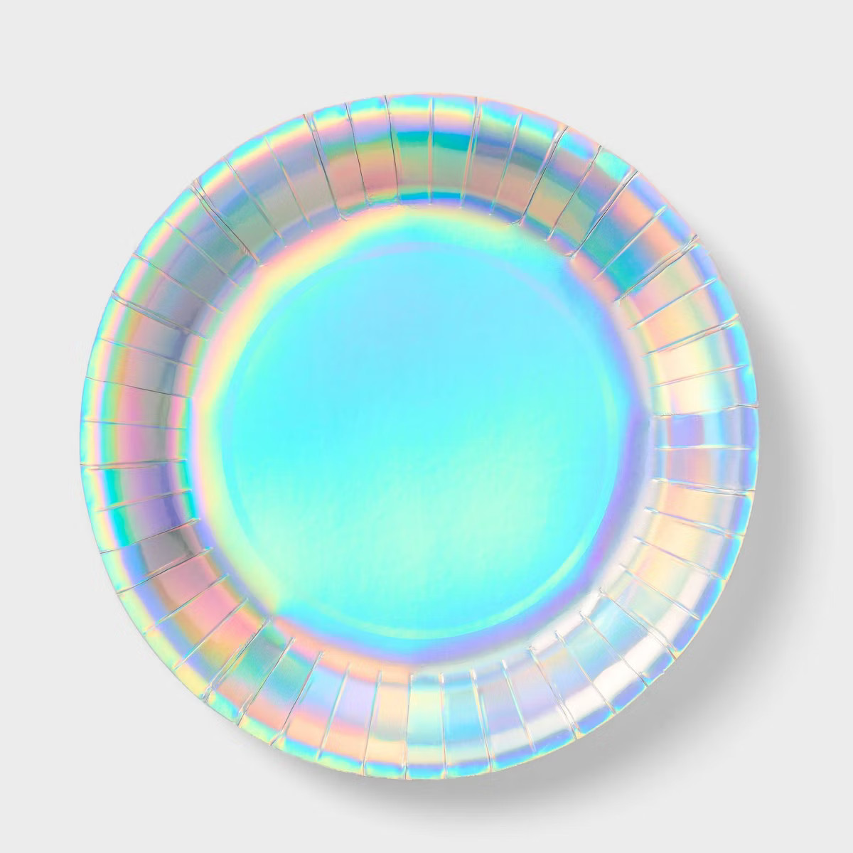 20ct Disposable Holographic Dinner Plates White - Spritz™ | Target