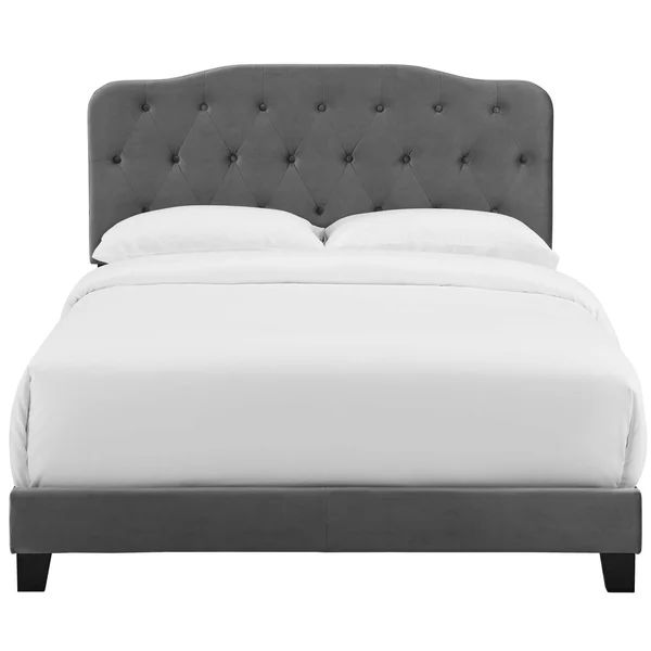 Crum Tufted Upholstered Low Profile Standard Bed | Wayfair North America