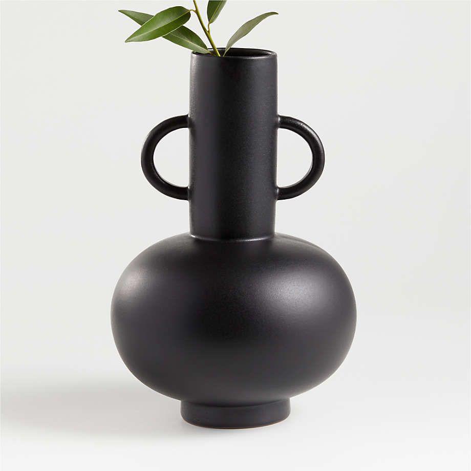 Merriman Black Vase by Leanne Ford + Reviews | Crate & Barrel | Crate & Barrel