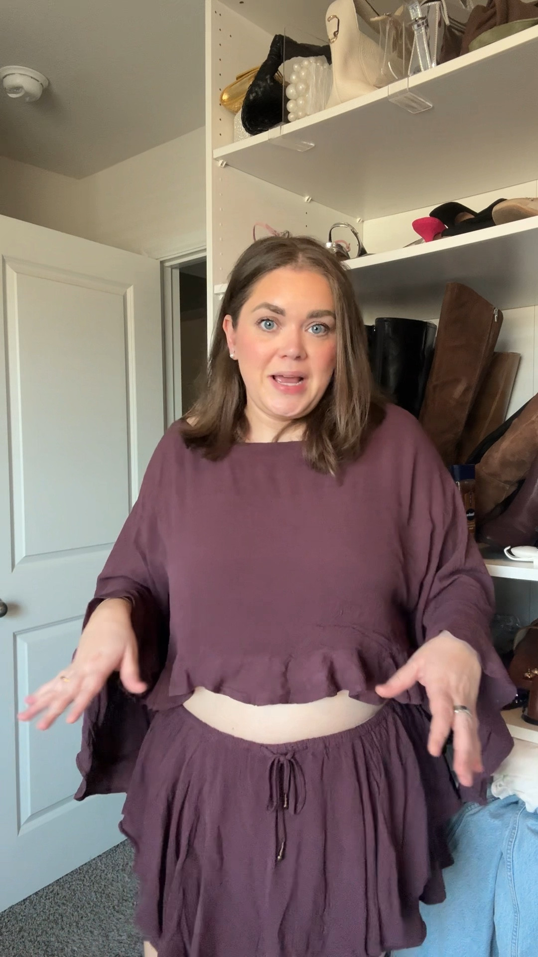 Free people skort set wearing a large as a size 16 