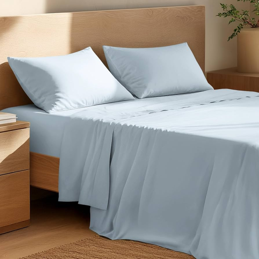 Bare Home 100% Organic Cotton King Sheet Set - Crisp Percale Weave - Lightweight & Breathable - B... | Amazon (US)