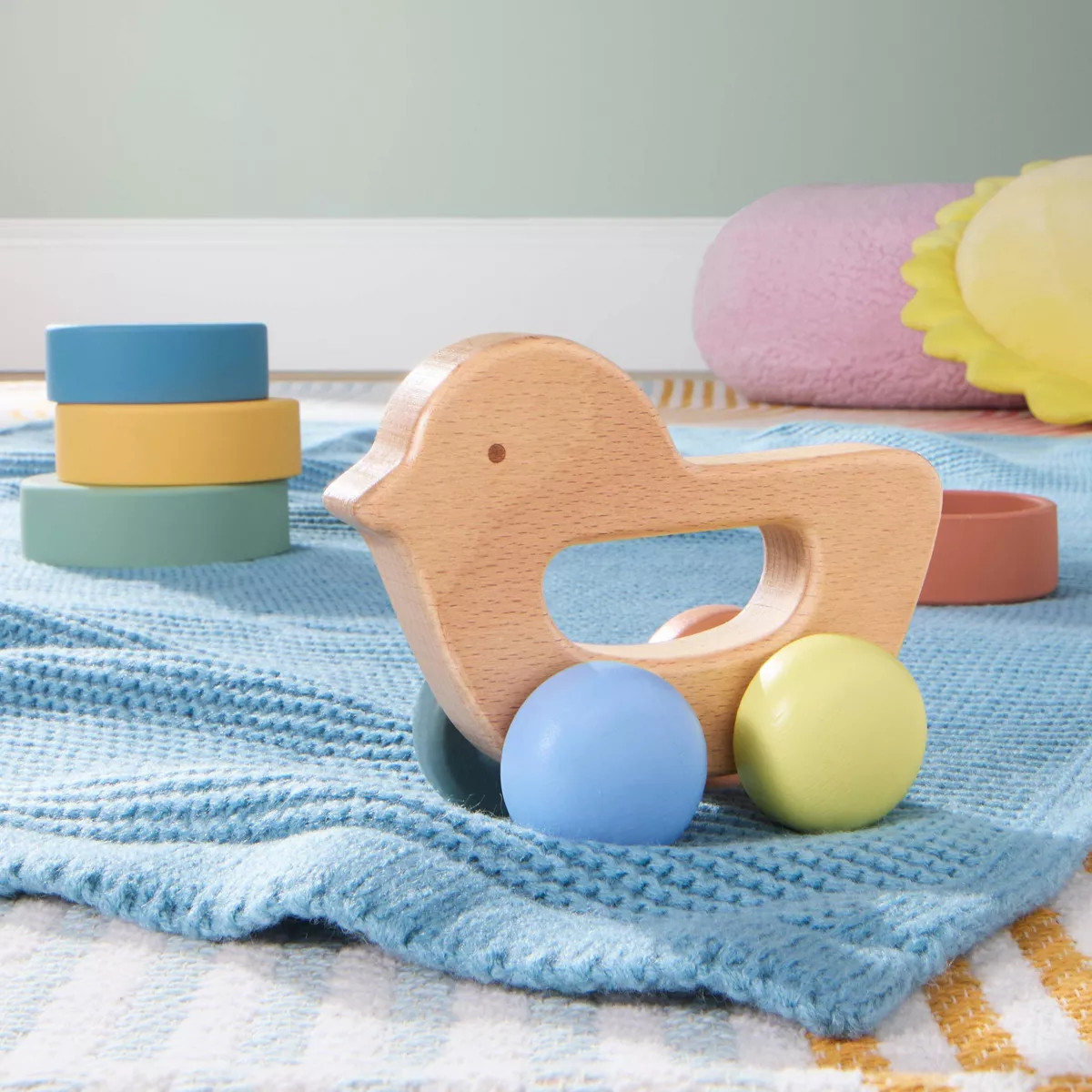 Wooden Baby Rattle - Easter Chick - Cloud Island™ | Target