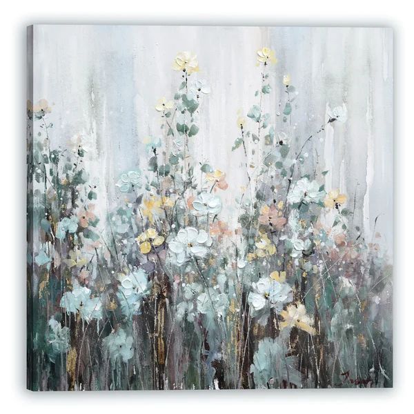 Flowers In The Corner On Canvas Print | Wayfair North America