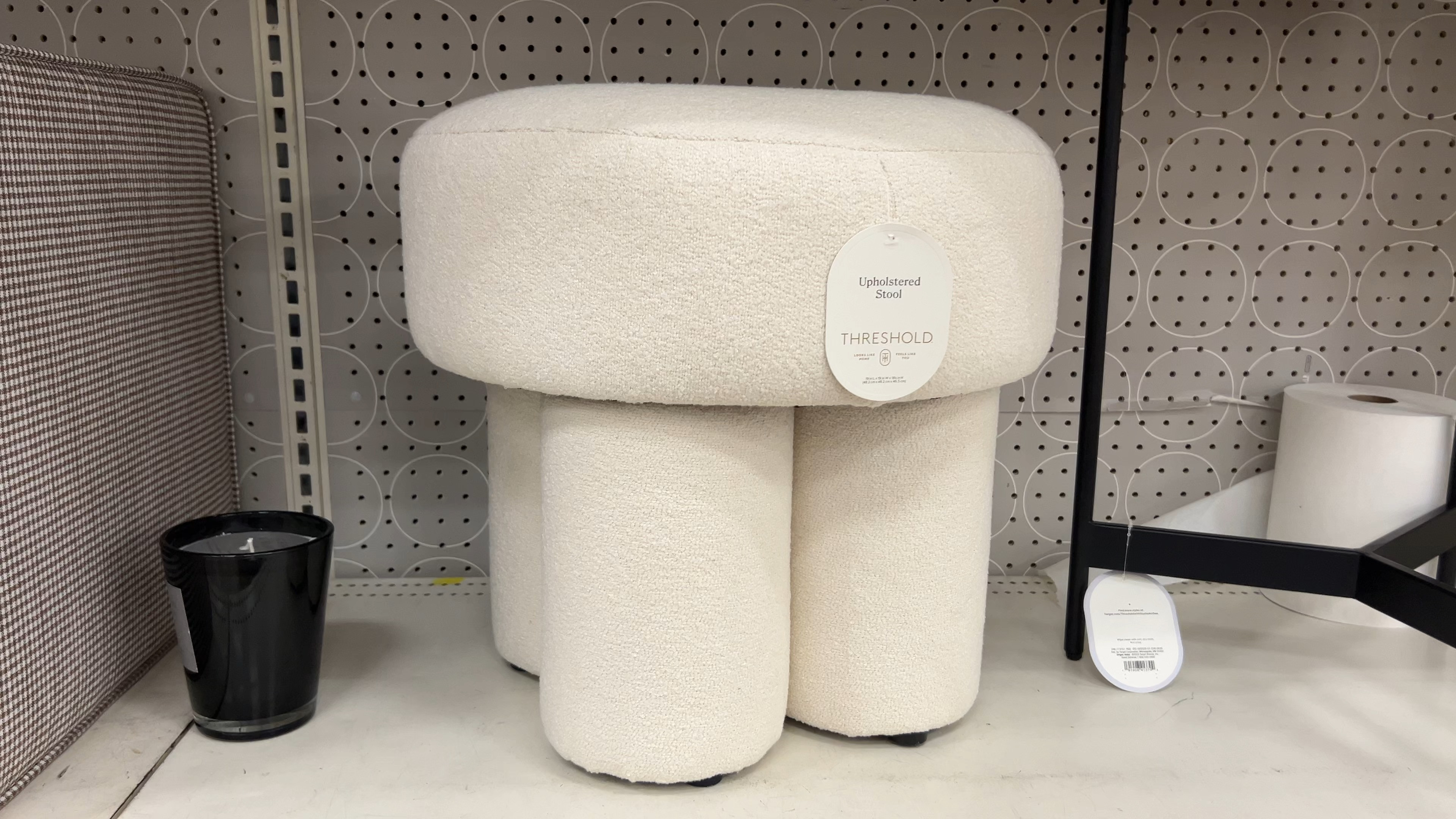 Boucle Fully Upholstered Accent Ottoman Stool to update your living room decor. this is perfect for the bedroom, home office, family room, and more! 

 #LTKWatchNow #LTKHome #LTKStyleTip