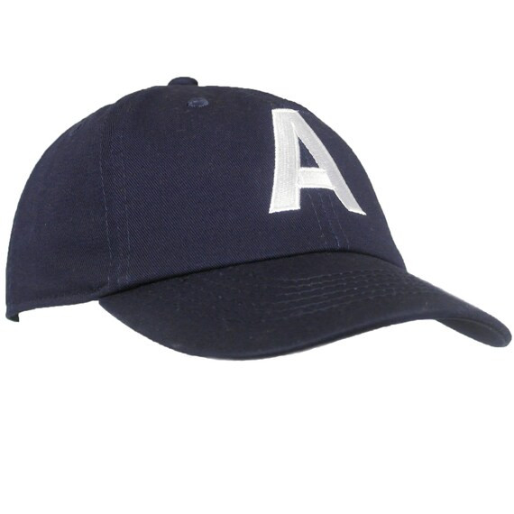 Toddler Baseball Hat | Monogrammed Boy Initial Baseball Hat | Navy Blue Hat | Etsy (US)