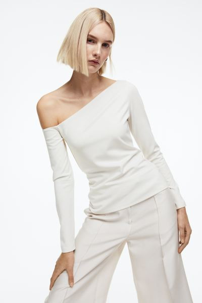 One-shoulder Long-sleeved Top | H&M (US + CA)
