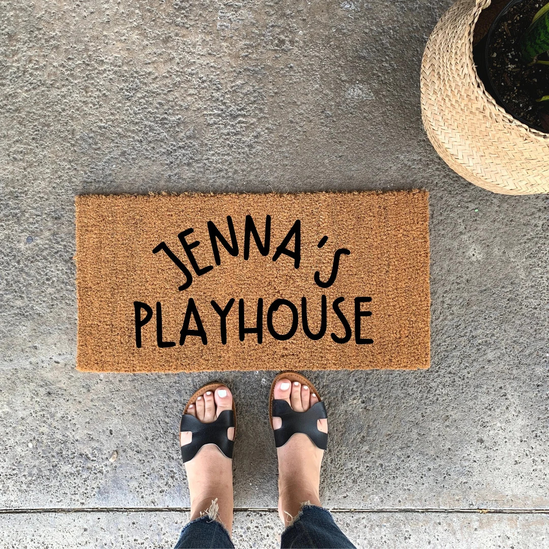 Playhouse Doormat, Mini Doormat, Playhouse Decor, Name Door Mat, Skinny Doormat, Small Doormat, K... | Etsy (US)