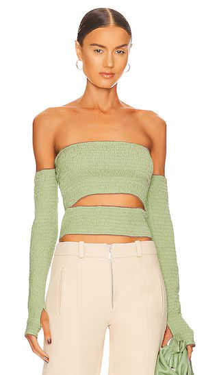 Elise Top in Green | Revolve Clothing (Global)