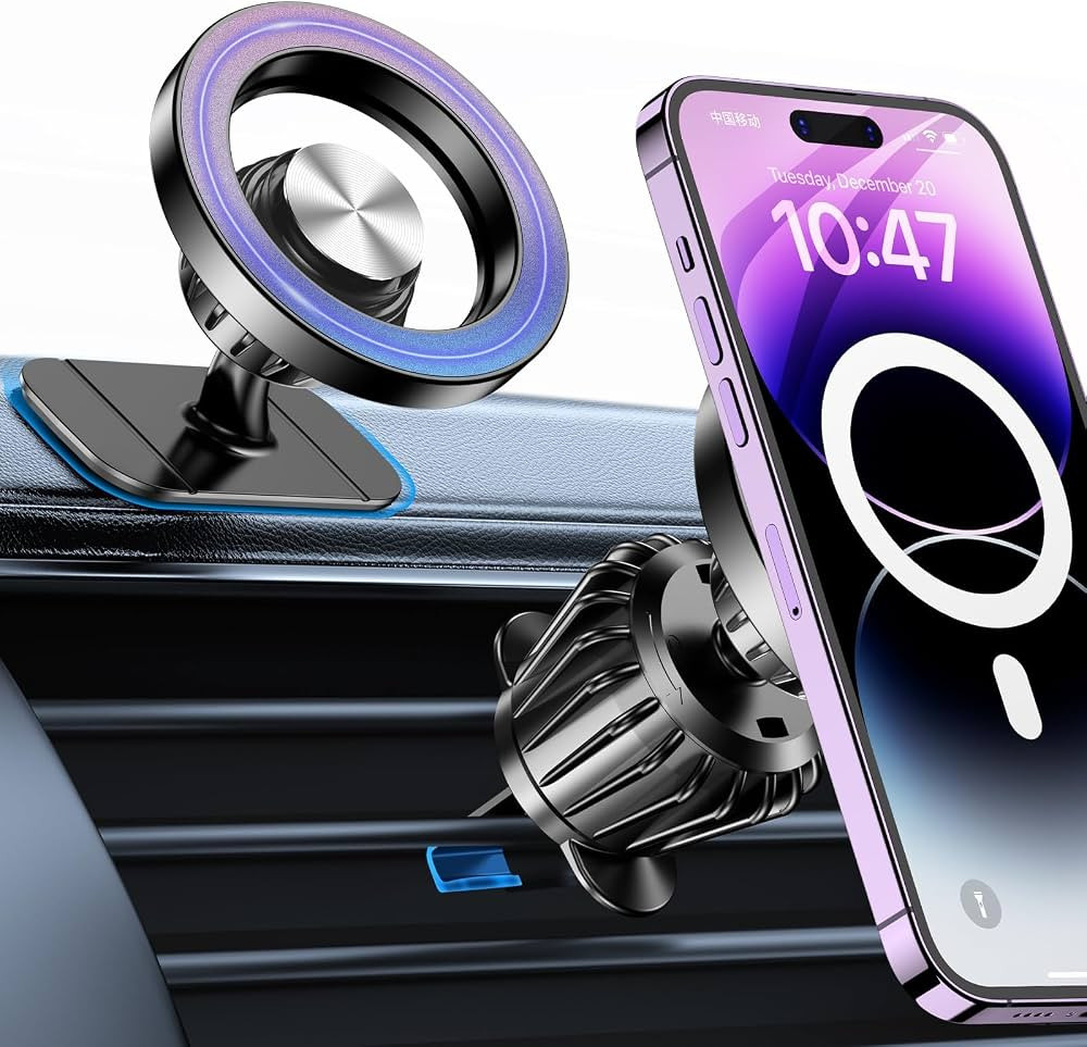 for Magsafe Car Mount【20 Strong Magnets】 Magnetic Phone Holder for Car Phone Holder Mount Tru... | Amazon (US)