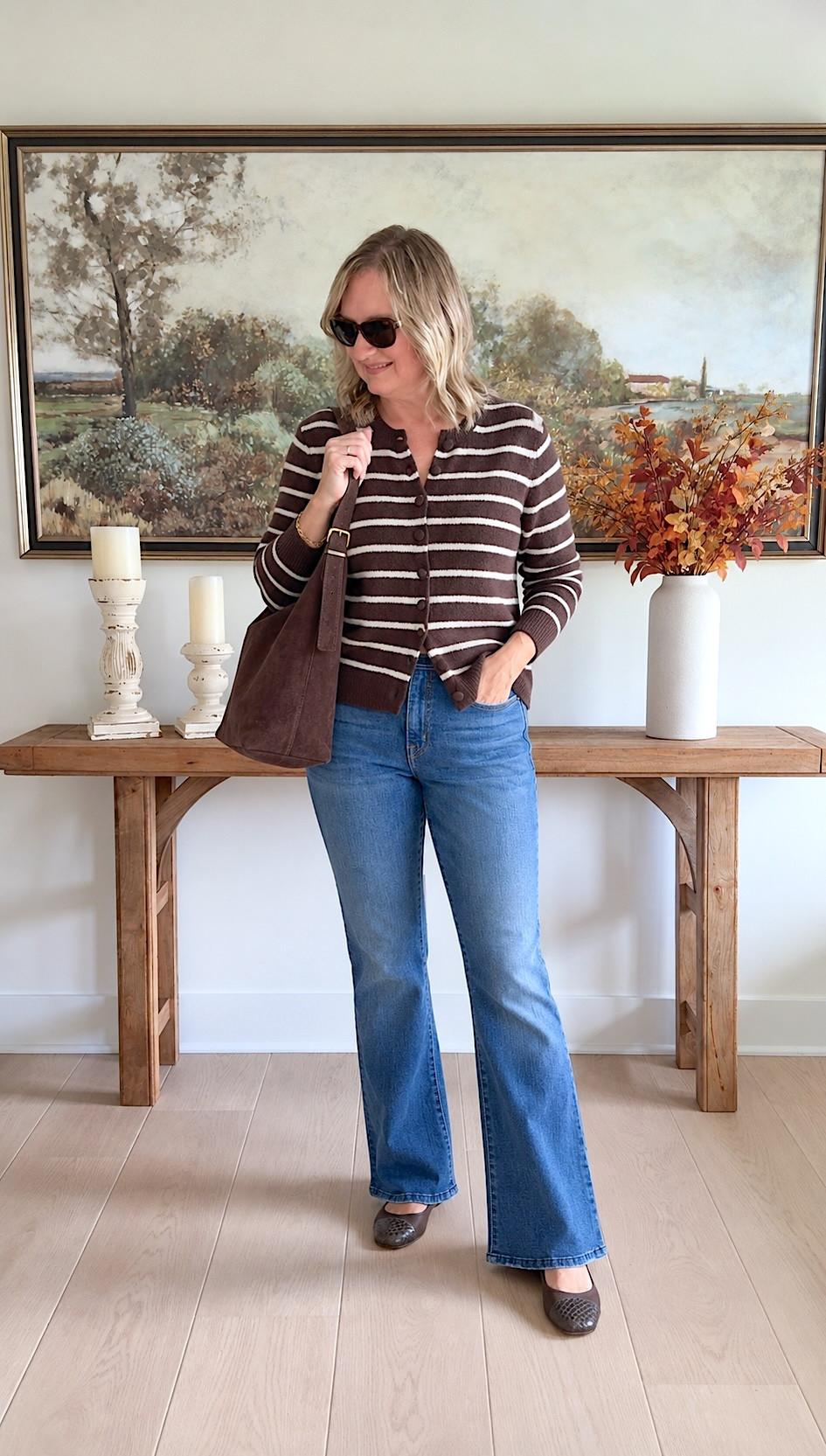 A fall outfit with chocolate brown and it’s all on sale at Nordstrom Rack 🍂 My entire outfit from @nordstromrack is on sale! 🍂 #ad #ltkmidsize #chocolatebrown #OutfitInspiration #casualchic  

 #LTKootd #LTKOver40 #LTKSaleAlert