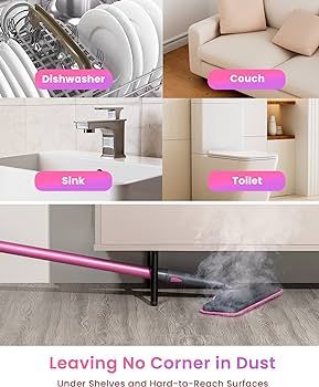 Schenley Steam Mop Cleaner with Detachable Handheld Steamer for Cleaning Hardwood/Laminate Floor,... | Amazon (US)