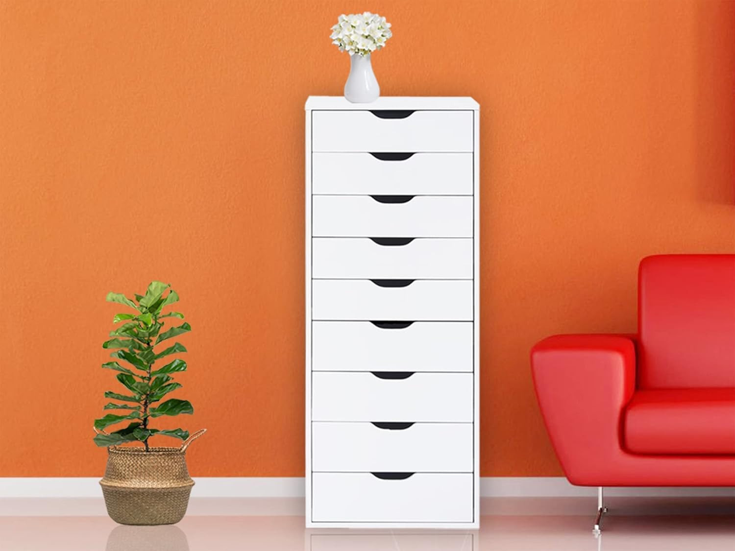 Naomi Home 9 Drawer Dresser, Tall Dressers for Bedroom, Kids Dresser with Storage Shelves with Dr... | Amazon (US)