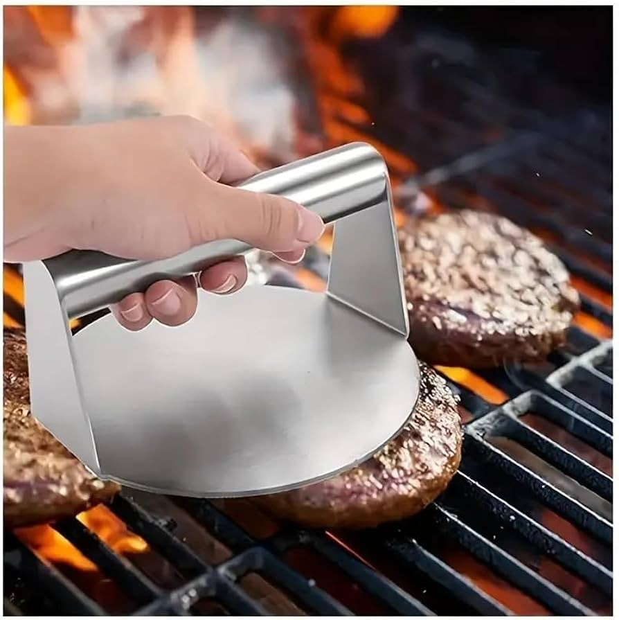 Amazon.com: Smash Burger Press-Grill Essential, Stainless Steel Non-Stick Smasher Hamburger Press... | Amazon (US)