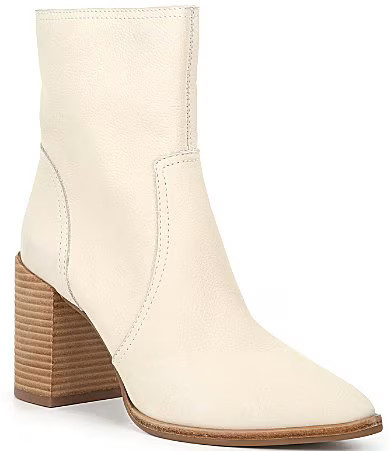 Gianni Bini Darnold Nubuck Block Heel Booties - 9.5 | Dillard's