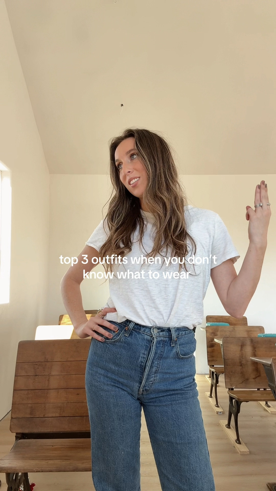 top 3 outfits when you don’t know what to wear 🤍 