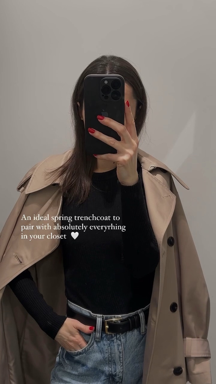 An ideal beige trench coat from H&M for upcoming spring season 🖤 I am 165 cm and wearing XS size. Linked different countries ✨

#LTKstyletip #LTKSeasonal #LTKVideo