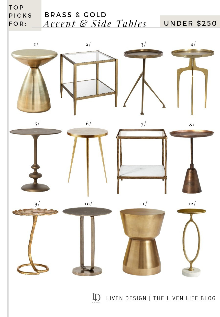 Gold side table. Brass side table. Accent table. End table. Antique brass table. Pedestal table. Glass table. Affordable side table. Living room. Brass nightstand. 

#LTKSeasonal #LTKSaleAlert #LTKHome