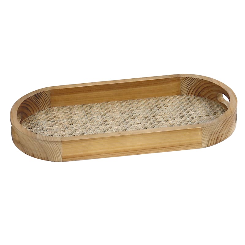 Providence Oval Wooden Tray, Small | At Home
