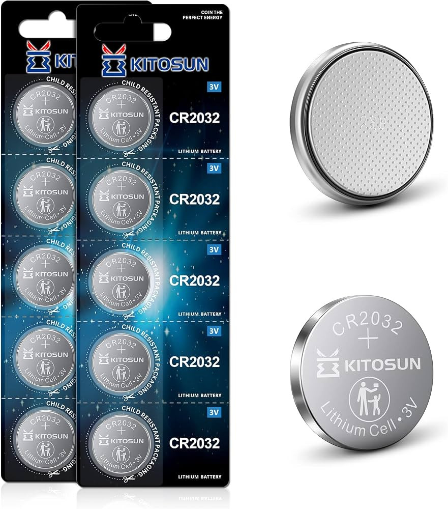 Kitosun Batterien Knopfzellen CR2032 3V - Lithium Coin 3-Volt 2032 Knopf Batterie Ersatz für ele... | Amazon (DE)