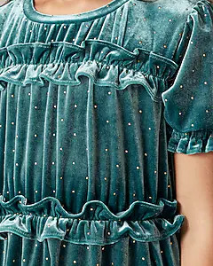 Girls' studded velvet dress | J. Crew US