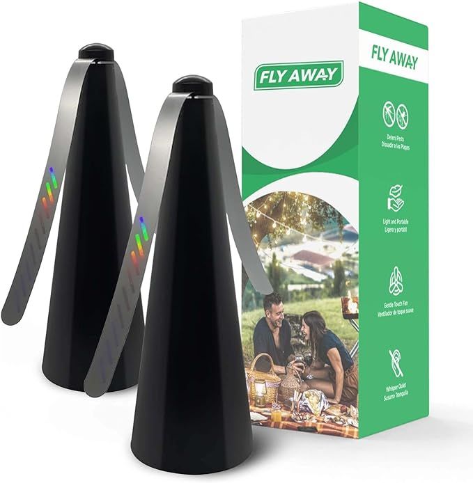Fly Away - 2 Pack Outdoor Fly Repellent Fan, Outside or Inside Table use, Restaurant, Barbeque, E... | Amazon (US)