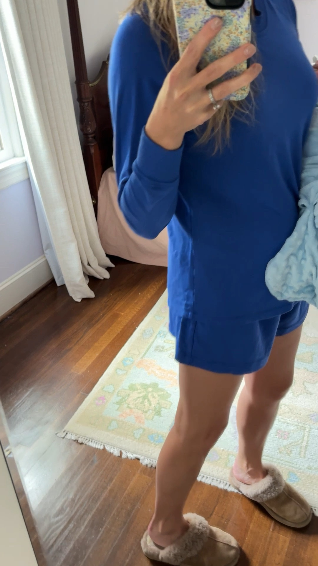 Postpartum lounge wear from Lake Pajamas. Comfortable fit, soft material and  structured enough to wear out of the house 

My color is no longer available but they offer it in black, light blue and dusty blue. 10/10 recommend 

#LTKBump #LTKBaby #LTKStyleTip